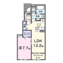 エスポワール多久Aの物件間取画像